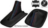 BLACK & TRI STITCH LEATHER AUTOMATIC GEAR & HANDBRAKE FITS BMW Z4 E85 E86 02-08
