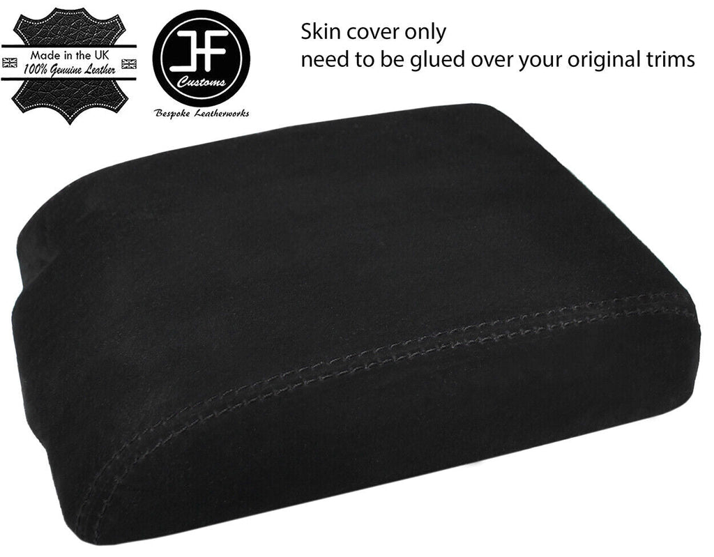 BLACK STITCH REAL SUEDE ARMREST COVER FOR LAND ROVER DISCOVERY TD5 300 96-04