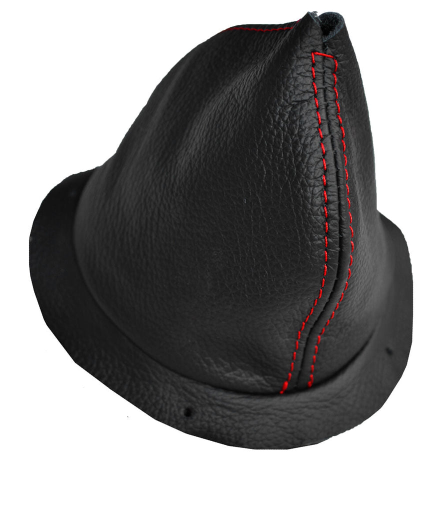 RED STITCHING FITS FORD ANGLIA 105E LEATHER GEAR GAITER FITS OVER RUBBER