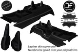 WHITE STITCH CENTRE CONSOLE + GAITERS LEATHER COVERS FOR MERCEDES G WAGON W460