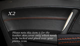 ORANGE STITCHING 2X DOOR CARD LEATHER SKIN COVERS FITS AUDI TT MK2 2006-2014