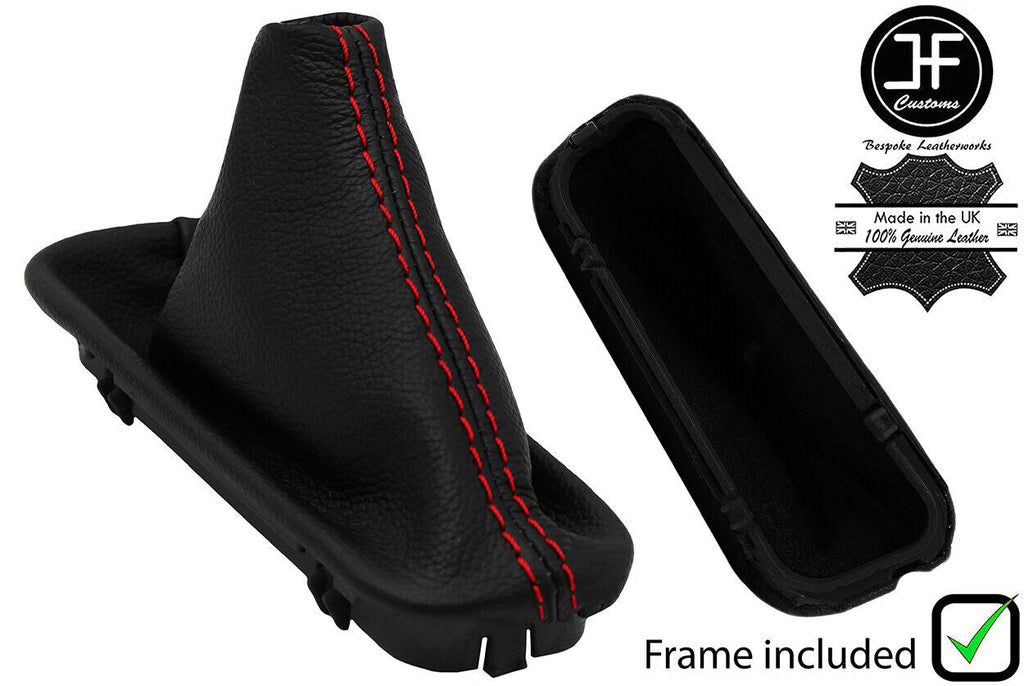 RED STITCH LEATHER AUTOMATIC GEAR GAITER+FRAME FOR BMW 8 SERIES E31 90-94