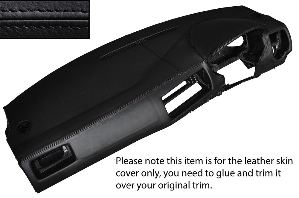 BLACK STITCH DASH DASHBOARD SKIN COVER FITS VW GOLF MK4 4 IV BORA JETTA 98-05