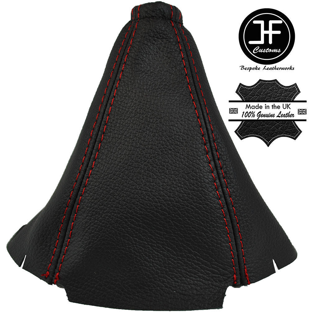 RED STITCHING MANUAL LEATHER GEAR GAITER FITS PEUGEOT 405 MI16 1992-1996