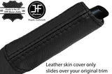 BLACK & BLACK STRIPE HANDBRAKE HANDLE LEATHER COVER FOR FORD FOCUS C MAX 03-07