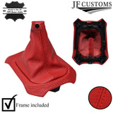 RED LEATHER GEAR GAITER+SURROUND COVER+PLASTIC FRAMES FOR JEEP RENEGADE 14-19