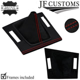 RED STITCH LEATHER GEAR+SURROUND COVER+FRAMES FOR BMW E46 99-05 COUPE JF2