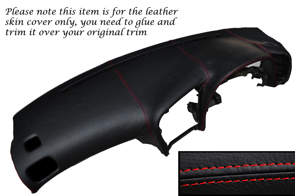 RED STITCH DASH DASHBOARD LEATHER SKIN COVER FITS TOYOTA CELICA MK6 1994-1998