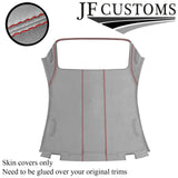 RED STITCH L GREY SUEDE HARDTOP HEADLINER KIT COVER FOR BMW E46 CONVERTIBLE