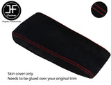 RED STITCHING ARMREST LID SUEDE COVER FITS CORVETTE C5 1997-2004 CUSTOM NEW