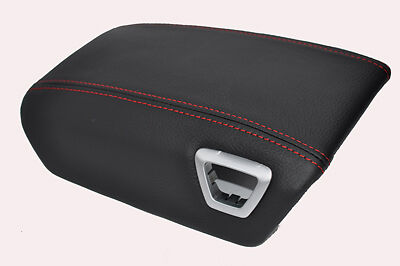 red stitch FITS VOLVO V60 V70 XC70  ARMREST LEATHER COVER CUSTOM NEW MADE IN UK