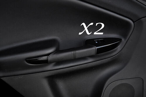 BLACK STITCHING FITS ALFA ROMEO GIULIETTA 10-13+ 2X REAR HANDLE LEATHER COVERS
