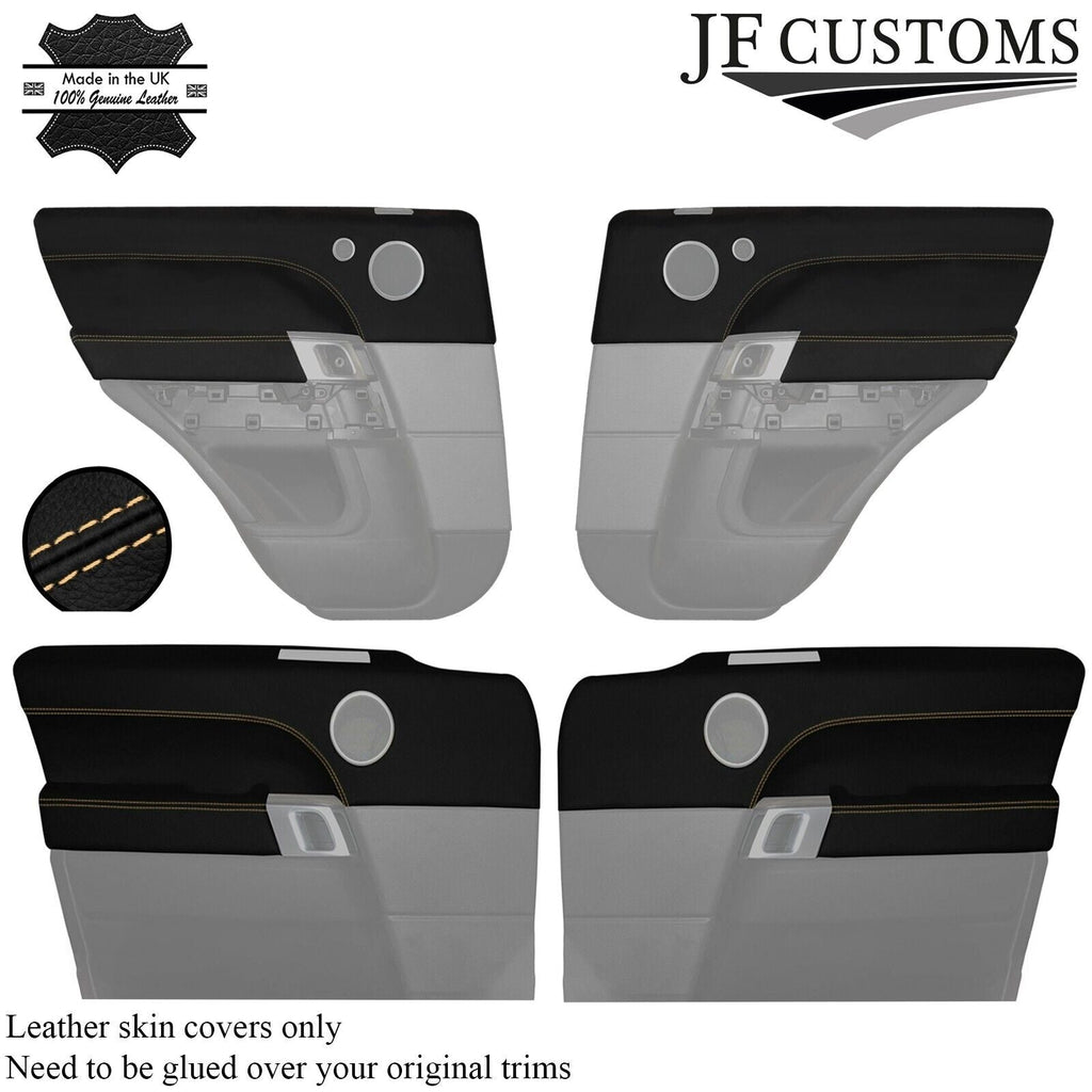 CREAM STITCH LEATHER 4X FRONT REAR DOOR CARD COVERS FOR RANGE ROVER L494 13-21