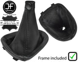 BLACK STITCH LEATHER GEAR GAITER WITH PLASTIC FRAME FOR ALFA ROMEO GT 2003-2010