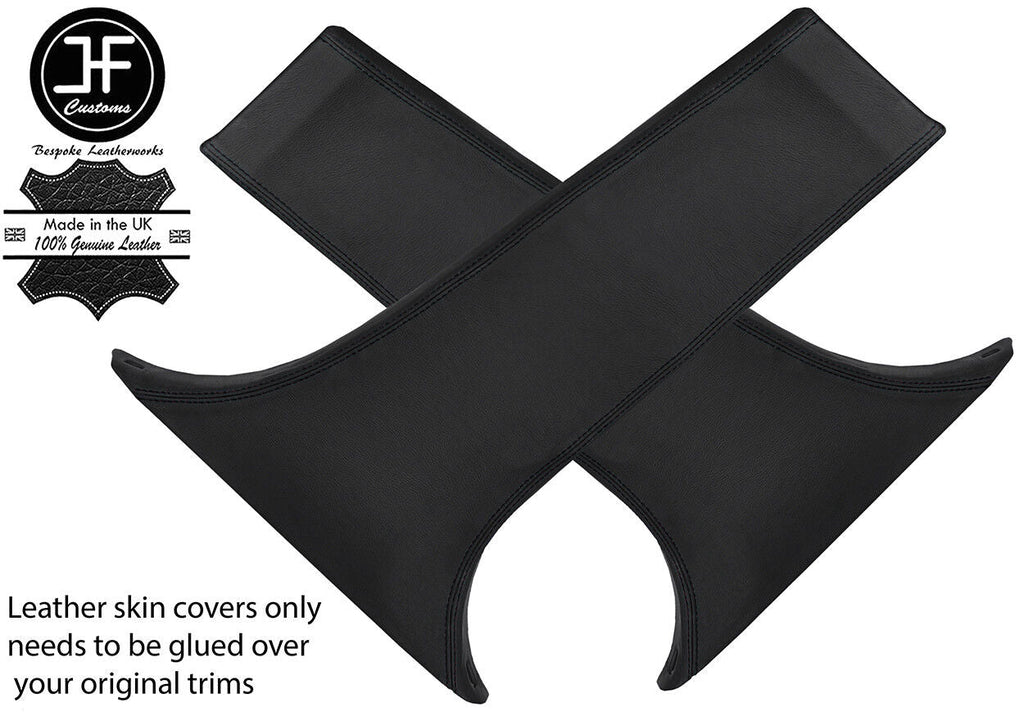 BLACK STITCH 2X LOWER B PILLAR LEATHER COVERS FITS SUBARU LEGACY OUTBACK 10-17