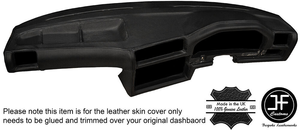 BLACK STITCH DASHBOARD LEATHER SKIN COVER FOR BMW 3 SERIES E30 81-92 STYLE 2