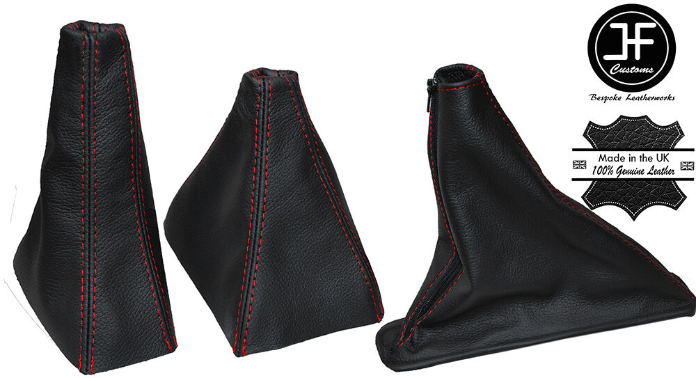 RED STICH AUTOMATIC GEAR HANDBRAKE HI-LOW GAITER FOR TOYOTA LAND CRUISER J120