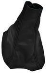 FITS VAUXHALL OPEL ZAFIRA II MK2 B 05-11 GAITER BLACK DOUBLE STITCH  LEATHER