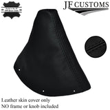 BLACK STITCH FITS PEUGEOT RCZ 2009-2013 REAL LEATHER REPLACEMENT GEAR GAITER