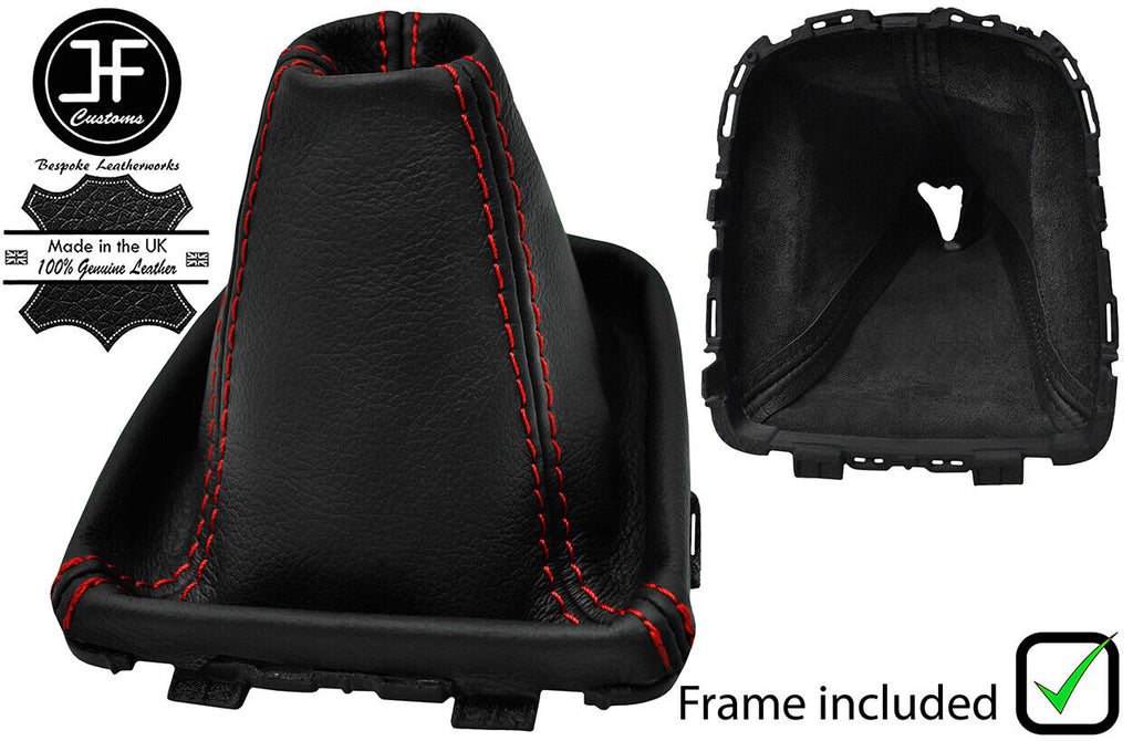 RED STITCH LEATHER MANUAL GEAR+PLASTIC FRAME FOR VAUXHALL ASTRA K MK7 16-19