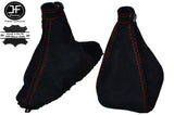 RED STITCHING REAL SUEDE GEAR & HANDBRAKE GAITER FITS ALFA ROMEO SPIDER 06-10