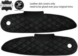 BLACK DIAMOND STITCH 2X DOOR CARD TRIM LEATHER COVERS FOR LOTUS ELISE S1 96-01