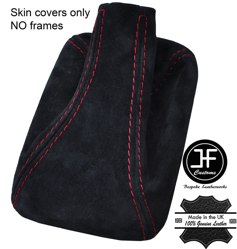 RED STITCHING REAL SUEDE MANUAL GEAR GAITER FITS TOYOTA MR2 MK2 1989-2000