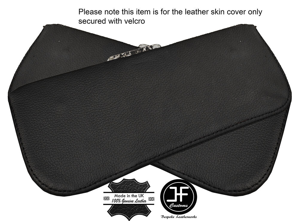 BLACK STITCH 2X SUN VISORS LEATHER COVERS FITS MINI MK1 CLASSIC EARLY CUSTOM NEW