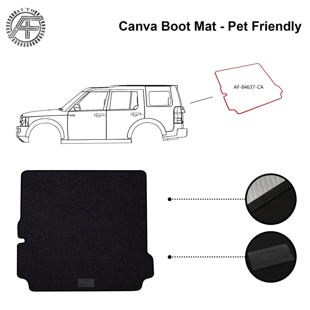 FOR LAND ROVER DISCOVERY 3/4 04-16 DOG FRIENDLY TRUNK / BOOT CANVA MAT CAT/DOG