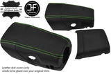 GREEN STITCH STEERING SHROUD COLUMN LEATHER COVER FITS FORD FIESTA MK1 XR2