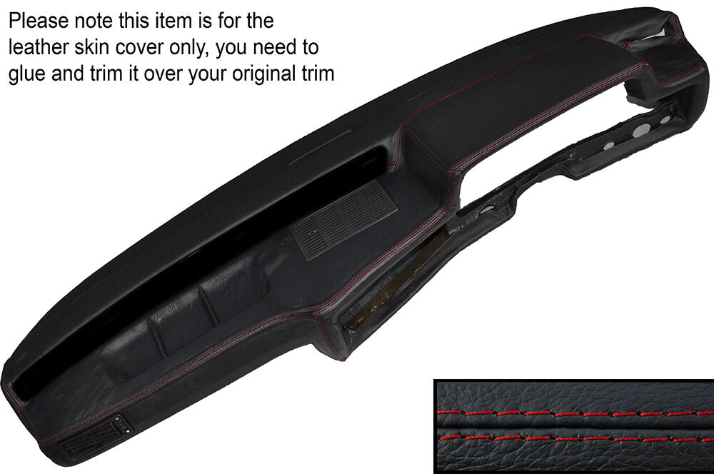 RED STITCHING DASH DASHBOARD LEATHER SKIN COVER FITS BMW 3 SERIES E21 75-84