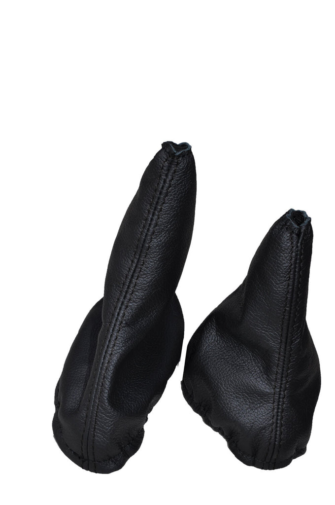 BLACK STITCHING LEATHER GEAR GAITER + HI LOW GAITER FITS MERCEDES G CLASS