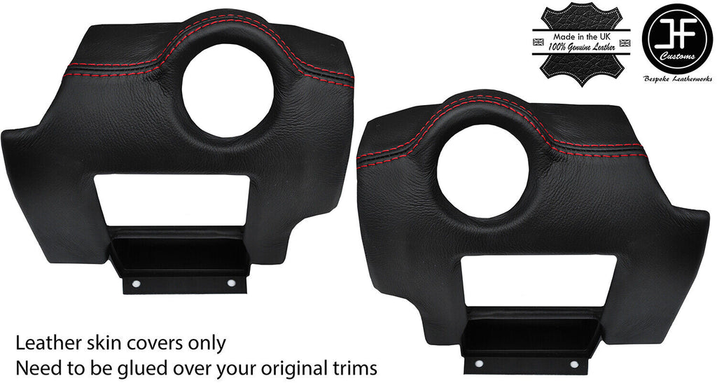 RED STITCH 2X SIDE VENT PANEL LEATHER COVERS FOR LOTUS ELISE EXIGE S2 07-13