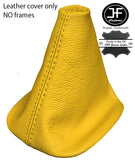 YELLOW REAL LEATHER MANUAL GEAR GAITER FITS CITROEN C4 2011-2014 CUSTOM NEW