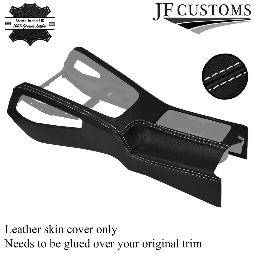 WHITE STITCH FRONT CENTRE CONSOLE LEATHER COVER FITS VW  SCIROCCO MK3 CUSTOM NEW