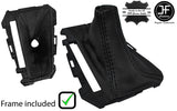 BLACK STITCH LEATHER AUTOMATIC GEAR GAITER+PLASTIC FRAME FITS FORD FOCUS 11-15