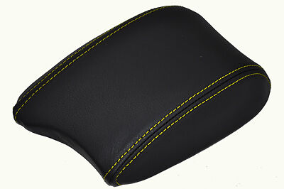 FITS HYUNDAI COUPE 99-02 ARMREST COVER LEATHER YELLOW STIT CUSTOM NEW MADE IN UK