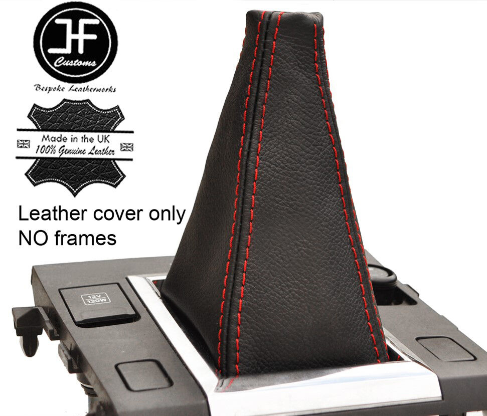 RED STITCH MANUAL REAL LEATHER GEAR GAITER FITS SUZUKI GRAND VITARA 2006-2013