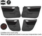 RED  STITCH 4X DOOR CARD TRIM LEATHER COVERS FOR HONDA CIVIC MK10 X 17-21 4 DR