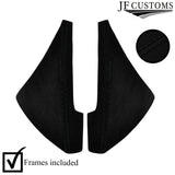 BLACK STITCH 2X CONSOLE SIDE TRIM SUEDE COVERS+FRAMES FOR MAZDA MX5 MK3 05-08
