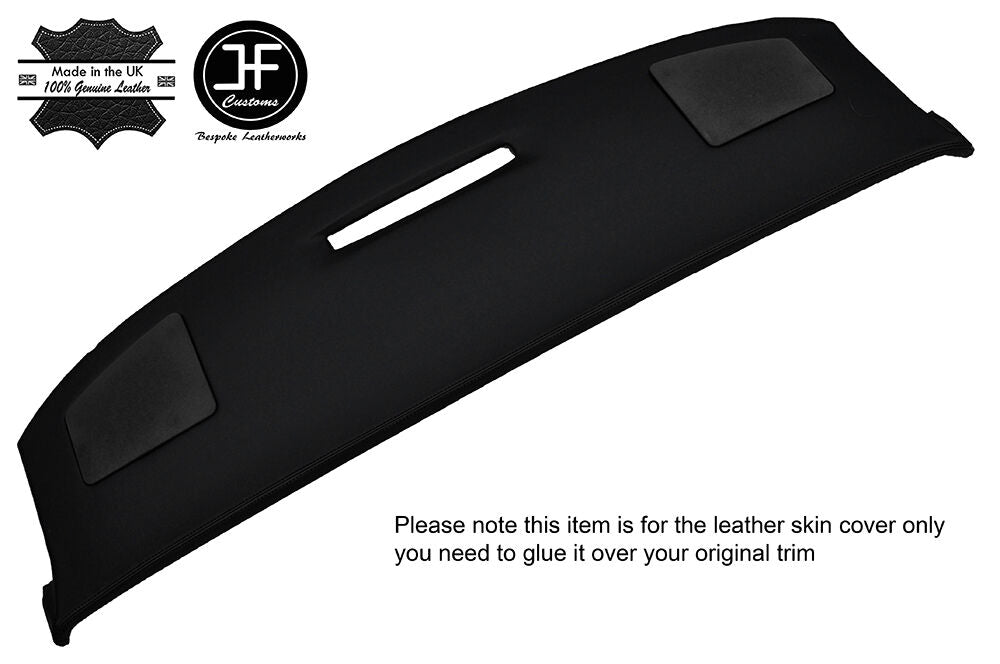 BLACK STITCH TOP DASH DASHBOARD PAD LEATHER COVER FITS CORVETTE C4 1984-1989