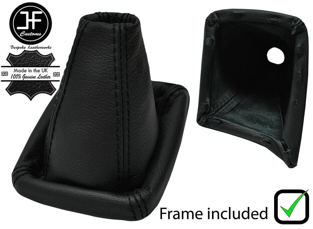 BLACK STITCH LEATHER GEAR GAITER+PLASTIC FRAME FITS CITROEN JUMPER 1994-2006