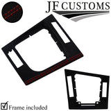 RED STITCH SUEDE GEAR SURROUND COVER+FRAME FOR BMW E46 99-05 CONVERTIBLE JF2