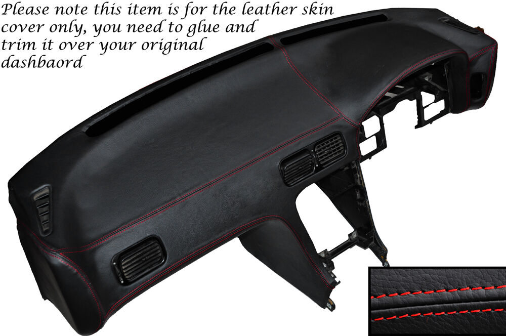 RED STITCH DASH DASHBOARD LEATHER COVER FITS NISSAN S13 200SX 180SX 1988-1993