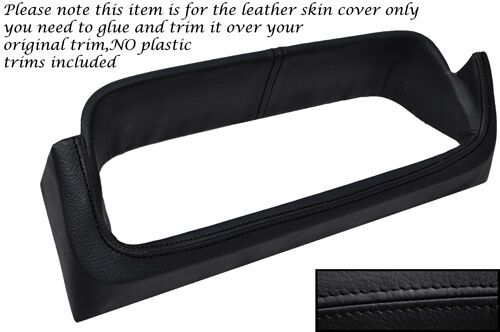 BLACK STITCH SPEEDO GAUGE SURROUND LEATHER SKIN COVER FITS FORD ESCORT MK2