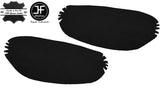 BLACK LEATHER 2X REAR DOOR ARMREST COVERS FITS BMW E46 CONVERTIBLE COUPE