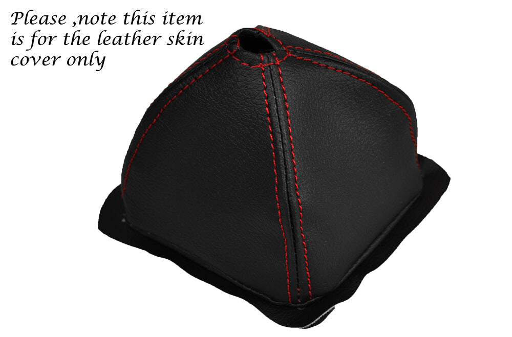 RED STITCH LEATHER GEAR GAITER FITS OVER RUBBER FITS FORD CORTINA MK1 MK2
