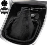BLACK & BLACK REAL LEATHER MANUAL GEAR GAITER FITS CHRYSLER DELTA 2011-2017