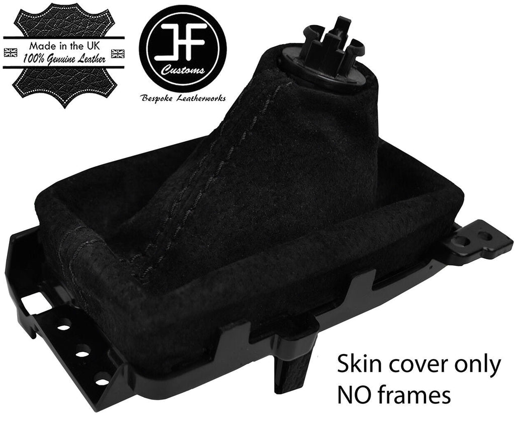 BLACK STITCH REAL SUEDE AUTOMATIC GEAR GAITER FOR LEXUS RC 200 300 350 2014-18