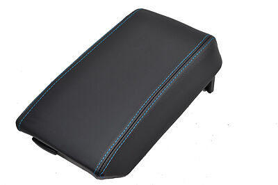 FITS HYUNDAI TIBURON ARMREST COVER  LEATHER blue stitch CUSTOM NEW MADE IN UK